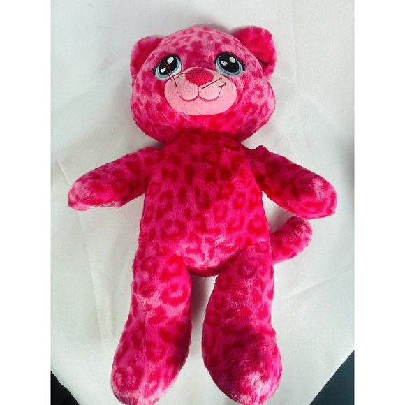 16" BUILD A BEAR PINK Sweet Scent LEOPARD Spots CAT STUFFED ANIMAL PLUSH TOY BAB - Picture 9 of 11